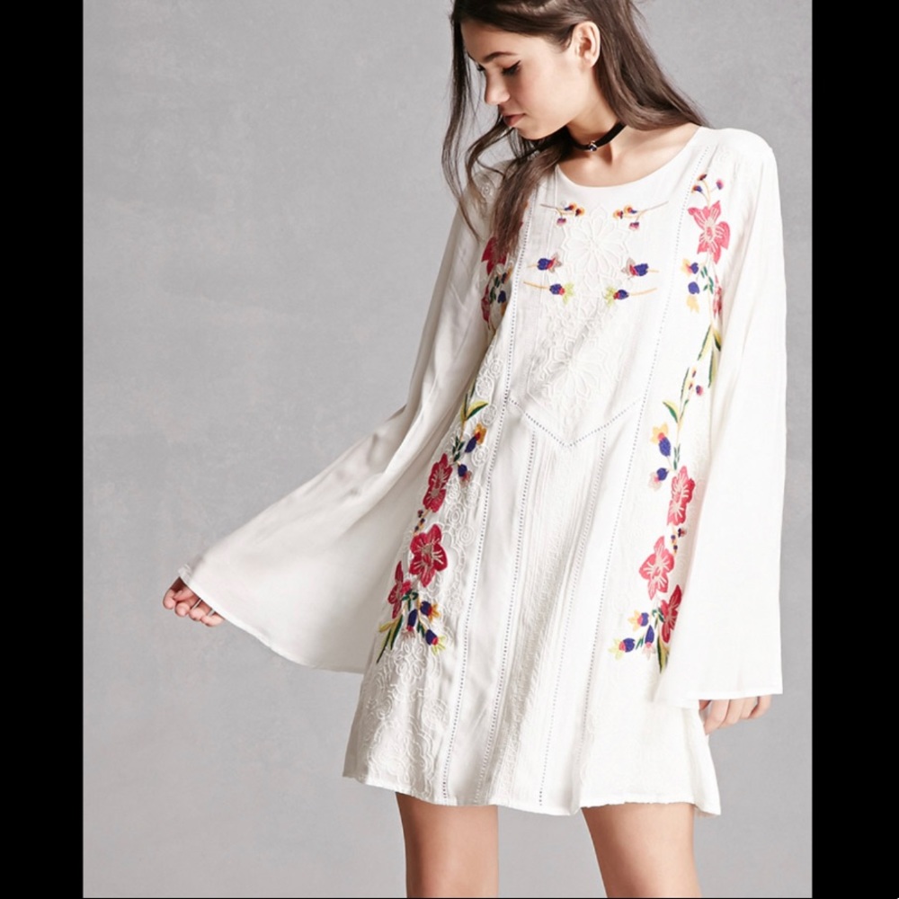 RD and Koko Embroidered White Dress